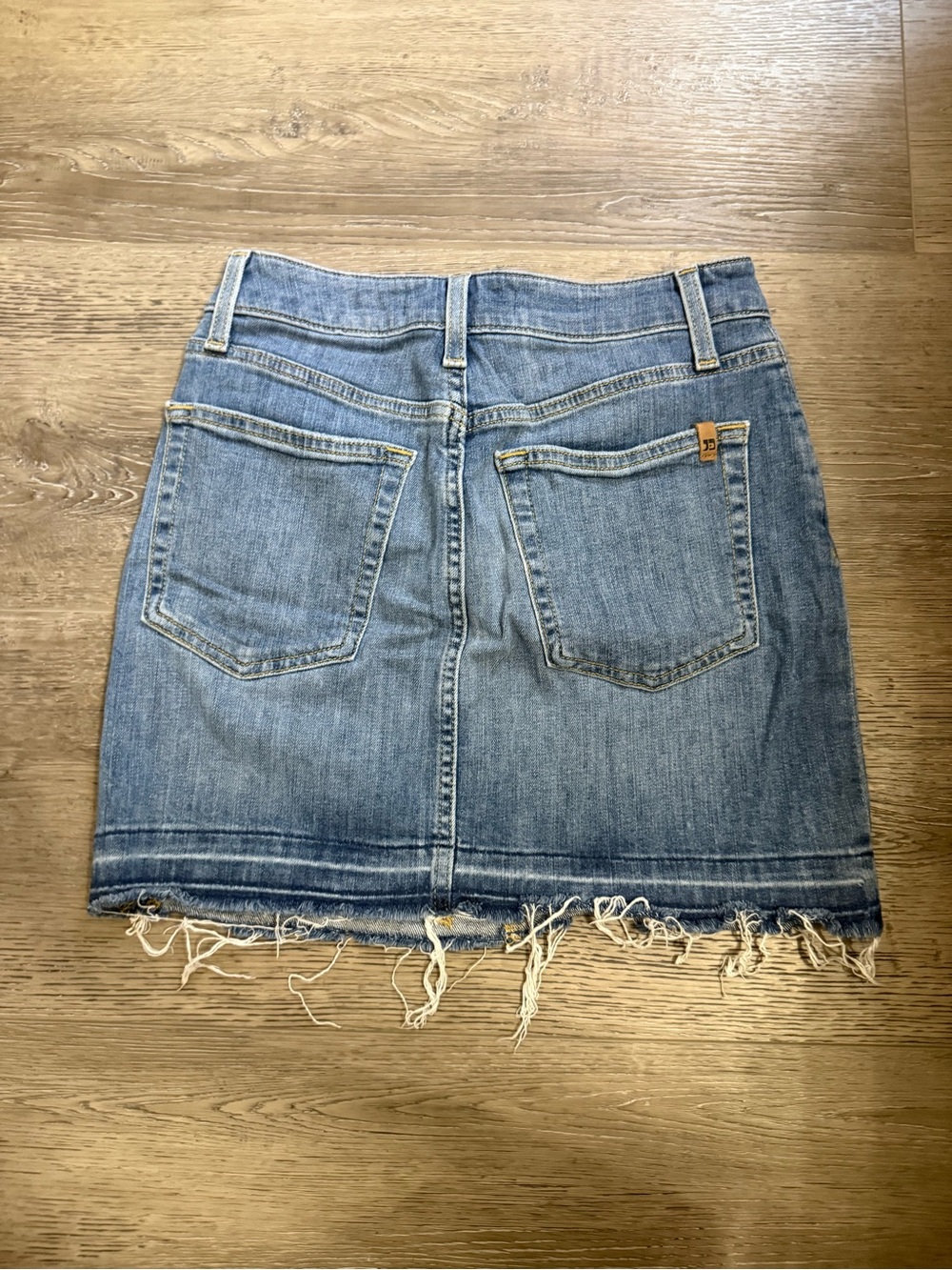 Joe's Jeans Blue Distressed Denim Mini Skirt - Picture 2 of 7